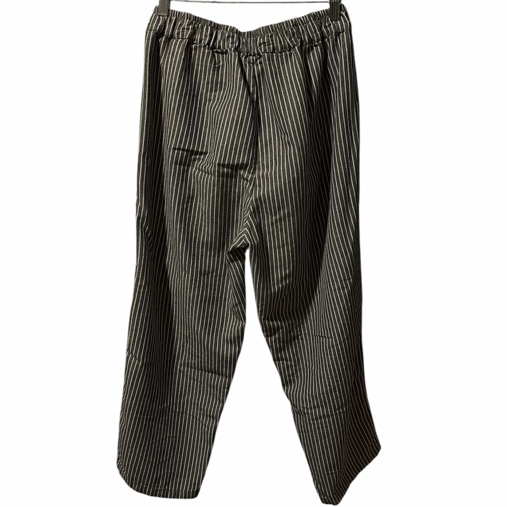 Artsy Patch Pocket Casual Linen Ankle Pants - Picture 3 of 5